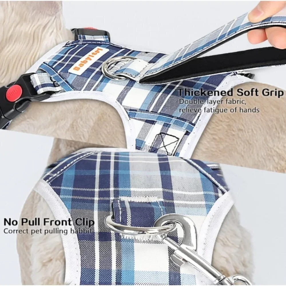 No Pull Dog Harness with Leash & Collar, Adjustable Dog Vest Harness Reflective